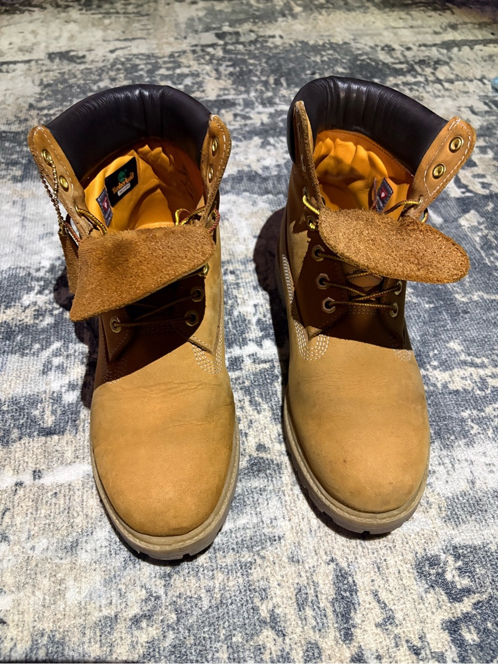 Timberland Wheat and Dark Brown Lace-Up Work Boots
